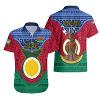 Personalized Vanuatu Shefa Province Hawaiian Shirt Coat Of Arms And Namele Fern Polynesian Pattern LT05 - Polynesian Pride