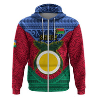 Personalized Vanuatu Shefa Province Hoodie Coat Of Arms And Namele Fern Polynesian Pattern LT05 - Polynesian Pride