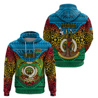 Vanuatu Torba Province Hoodie Vanuatuan Coat Of Arms Polynesian Pattern LT05 - Polynesian Pride