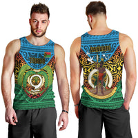 Vanuatu Torba Province Men Tank Top Vanuatuan Coat Of Arms Polynesian Pattern LT05 - Polynesian Pride