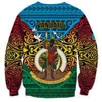 Vanuatu Torba Province Sweatshirt Vanuatuan Coat Of Arms Polynesian Pattern LT05 - Polynesian Pride