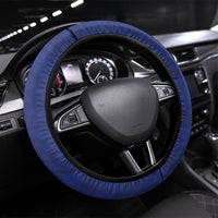 Nauru Angam Day Steering Wheel Cover Gold Navy Tribal Pattern