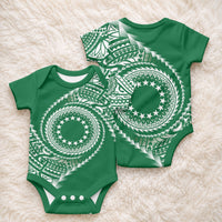 Cook Islands Gospel Day Baby Onesie Green Tribal Curves