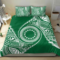 Cook Islands Gospel Day Bedding Set Green Tribal Curves