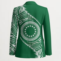 Cook Islands Gospel Day Blazer Green Tribal Curves