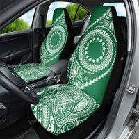 Cook Islands Gospel Day Car Seat Cover Green Tribal Curves