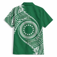 Cook Islands Gospel Day Hawaiian Shirt Green Tribal Curves
