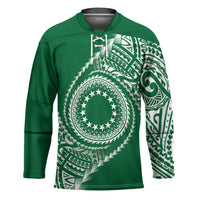 Cook Islands Gospel Day Hockey Jersey Green Tribal Curves