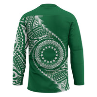 Cook Islands Gospel Day Hockey Jersey Green Tribal Curves