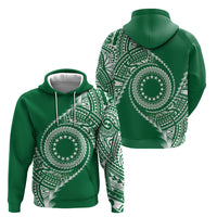 Cook Islands Gospel Day Hoodie Green Tribal Curves
