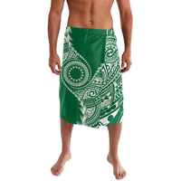 Cook Islands Gospel Day Lavalava Green Tribal Curves
