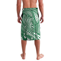 Cook Islands Gospel Day Lavalava Green Tribal Curves