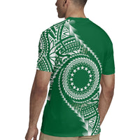 Cook Islands Gospel Day Rugby Jersey Green Tribal Curves