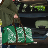 Cook Islands Gospel Day Travel Bag Green Tribal Curves