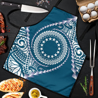 Cook Islands Gospel Day Apron Blue Tribal Curves