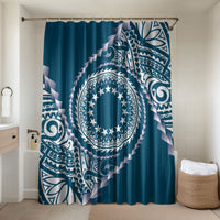 Cook Islands Gospel Day Bathroom Set Blue Tribal Curves