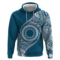 Cook Islands Gospel Day Hoodie Blue Tribal Curves
