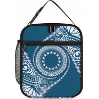 Cook Islands Gospel Day Lunch Bag Blue Tribal Curves
