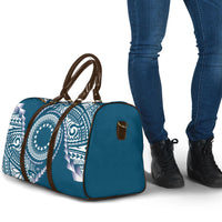 Cook Islands Gospel Day Travel Bag Blue Tribal Curves