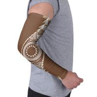 Cook Islands Gospel Day Arm Sleeves Brown Tribal Curves