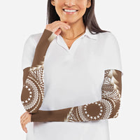 Cook Islands Gospel Day Arm Sleeves Brown Tribal Curves