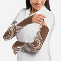 Cook Islands Gospel Day Arm Sleeves Brown Tribal Curves