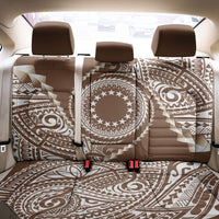 Cook Islands Gospel Day Back Car Seat Cover Brown Tribal Curves