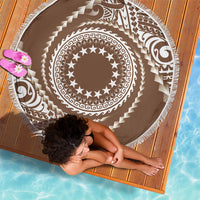 Cook Islands Gospel Day Beach Blanket Brown Tribal Curves