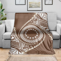 Cook Islands Gospel Day Blanket Brown Tribal Curves