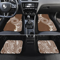 Cook Islands Gospel Day Car Mats Brown Tribal Curves