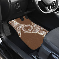 Cook Islands Gospel Day Car Mats Brown Tribal Curves