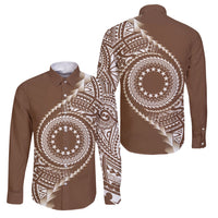 Cook Islands Gospel Day Family Matching Tank Maxi Dress and Hawaiian Shirt Brown Tribal Curves