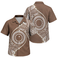 Cook Islands Gospel Day Family Matching Tank Maxi Dress and Hawaiian Shirt Brown Tribal Curves