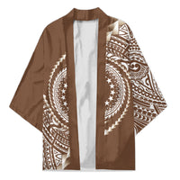Cook Islands Gospel Day Kimono Brown Tribal Curves