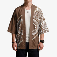 Cook Islands Gospel Day Kimono Brown Tribal Curves