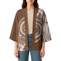 Cook Islands Gospel Day Kimono Brown Tribal Curves