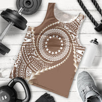 Cook Islands Gospel Day Men Tank Top Brown Tribal Curves