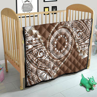 Cook Islands Gospel Day Quilt Brown Tribal Curves