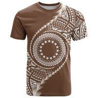 Cook Islands Gospel Day T Shirt Brown Tribal Curves