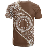 Cook Islands Gospel Day T Shirt Brown Tribal Curves