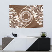 Cook Islands Gospel Day Tapestry Brown Tribal Curves