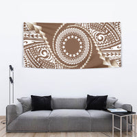 Cook Islands Gospel Day Tapestry Brown Tribal Curves
