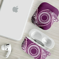 Cook Islands Gospel Day AirPods Case Maroon Tribal Curves