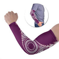 Cook Islands Gospel Day Arm Sleeves Maroon Tribal Curves