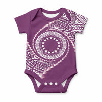 Cook Islands Gospel Day Baby Onesie Maroon Tribal Curves