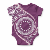 Cook Islands Gospel Day Baby Onesie Maroon Tribal Curves