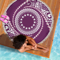Cook Islands Gospel Day Beach Blanket Maroon Tribal Curves