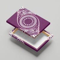 Cook Islands Gospel Day Canvas Wall Art Maroon Tribal Curves