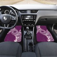 Cook Islands Gospel Day Car Mats Maroon Tribal Curves