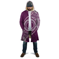 Cook Islands Gospel Day Cloak Maroon Tribal Curves